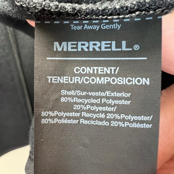 Merrell Sweater Weather Full Zip Jacket Black Pockets Fleece Cozy Mens Sz Medium - Picture 8 of 13